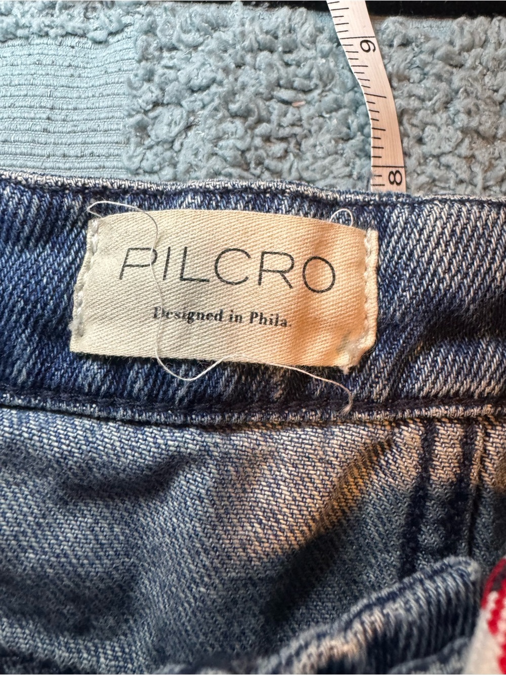 Pilcro Anthropologie Wide Leg Mid-Blue Women's Jeans with Drawstring - Picture 5 of 7